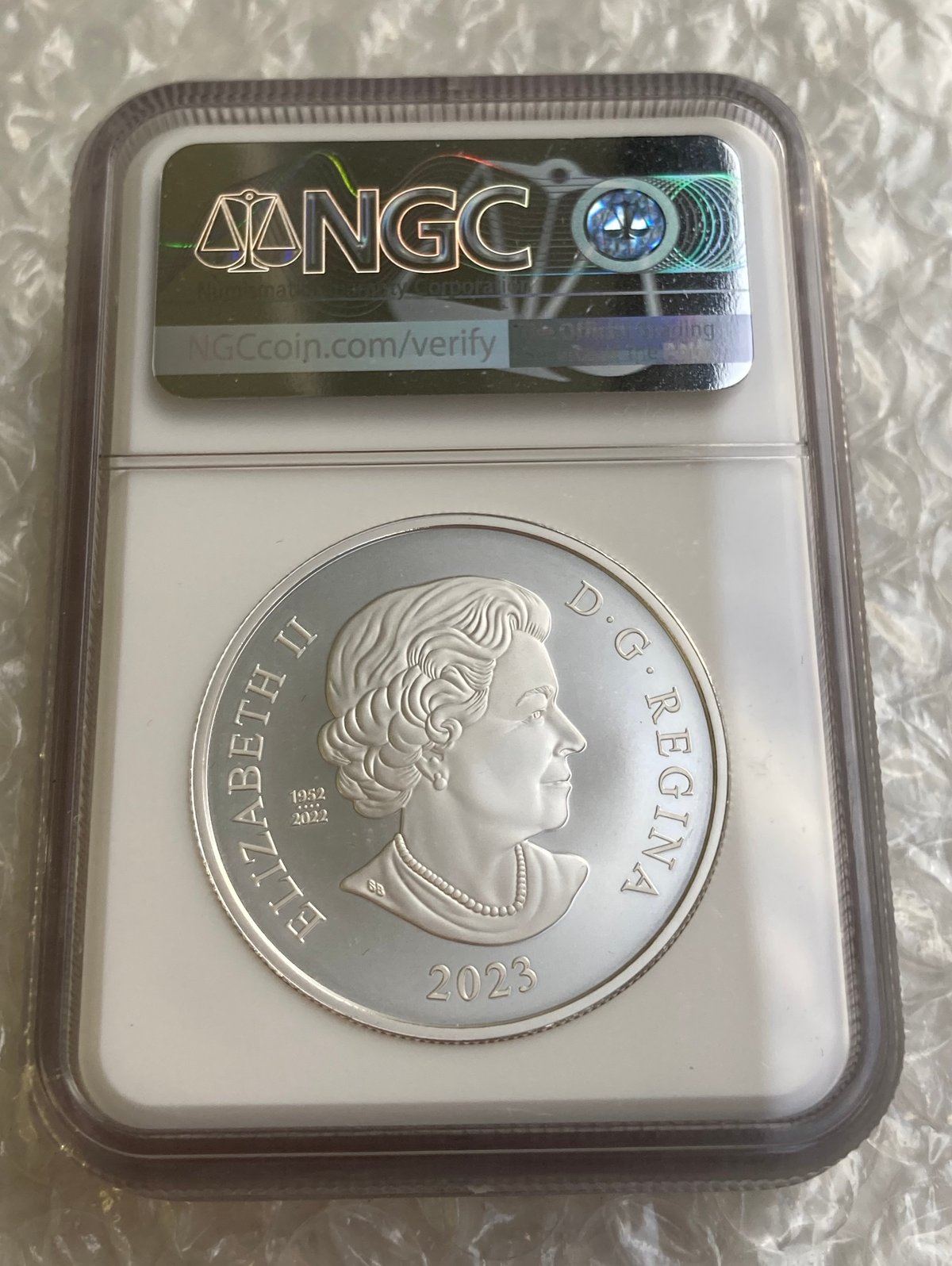 NGC鑑定PF70 カナダ造幣局 聖エドワード王冠・クラウン銀貨 2023年