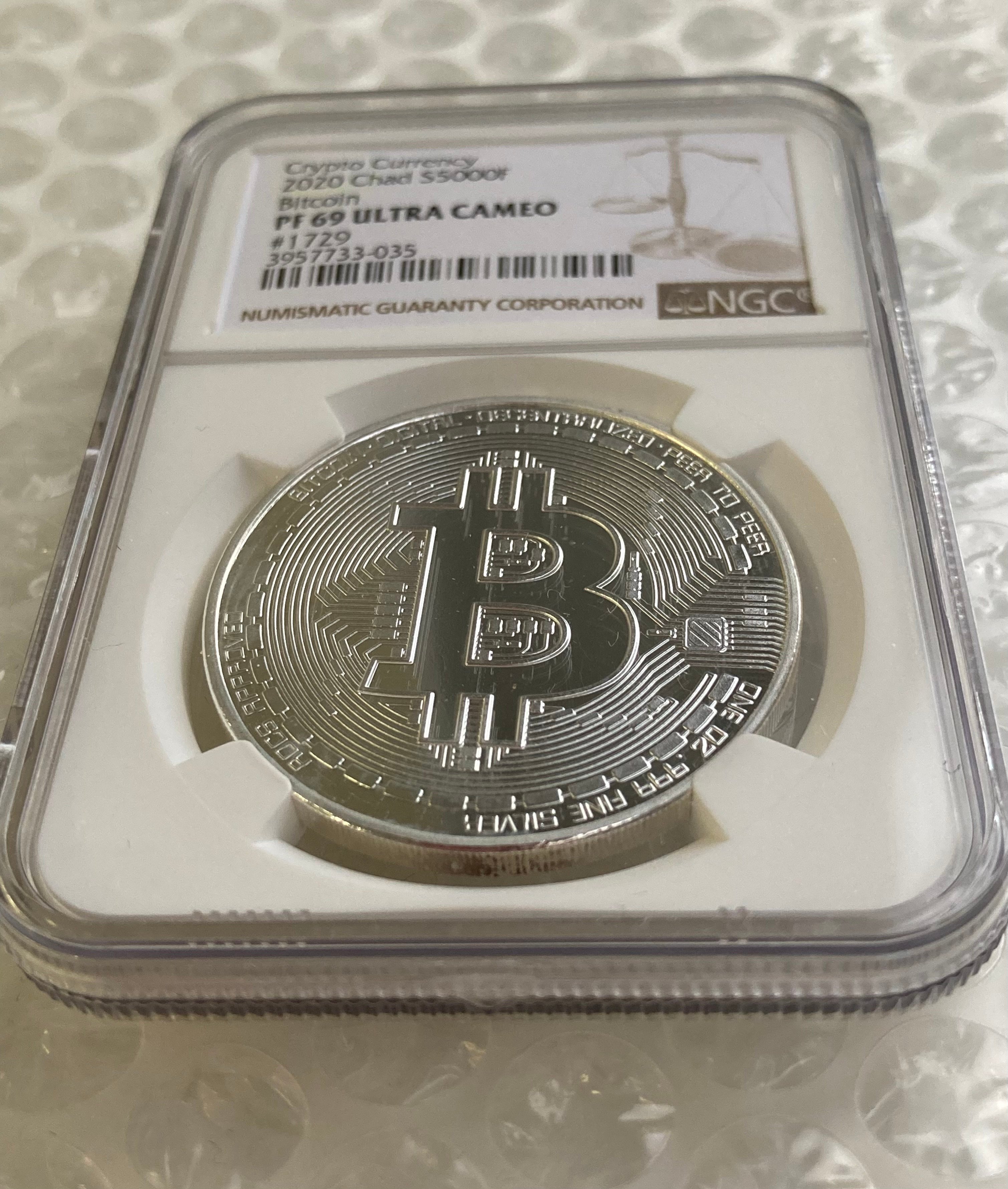 NGC鑑定PF69】 ビットコイン プルーフ版 チャド共和国 CFAフラン 1
