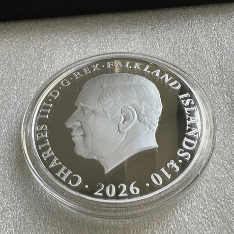 2026年 フォークランド諸島 ウナとライオン 5オンス銀貨 シルバー プルーフコイン イギリス 英国 ウィリアム・ワイオンデザイン Falklands Wyon's Una & the Lion