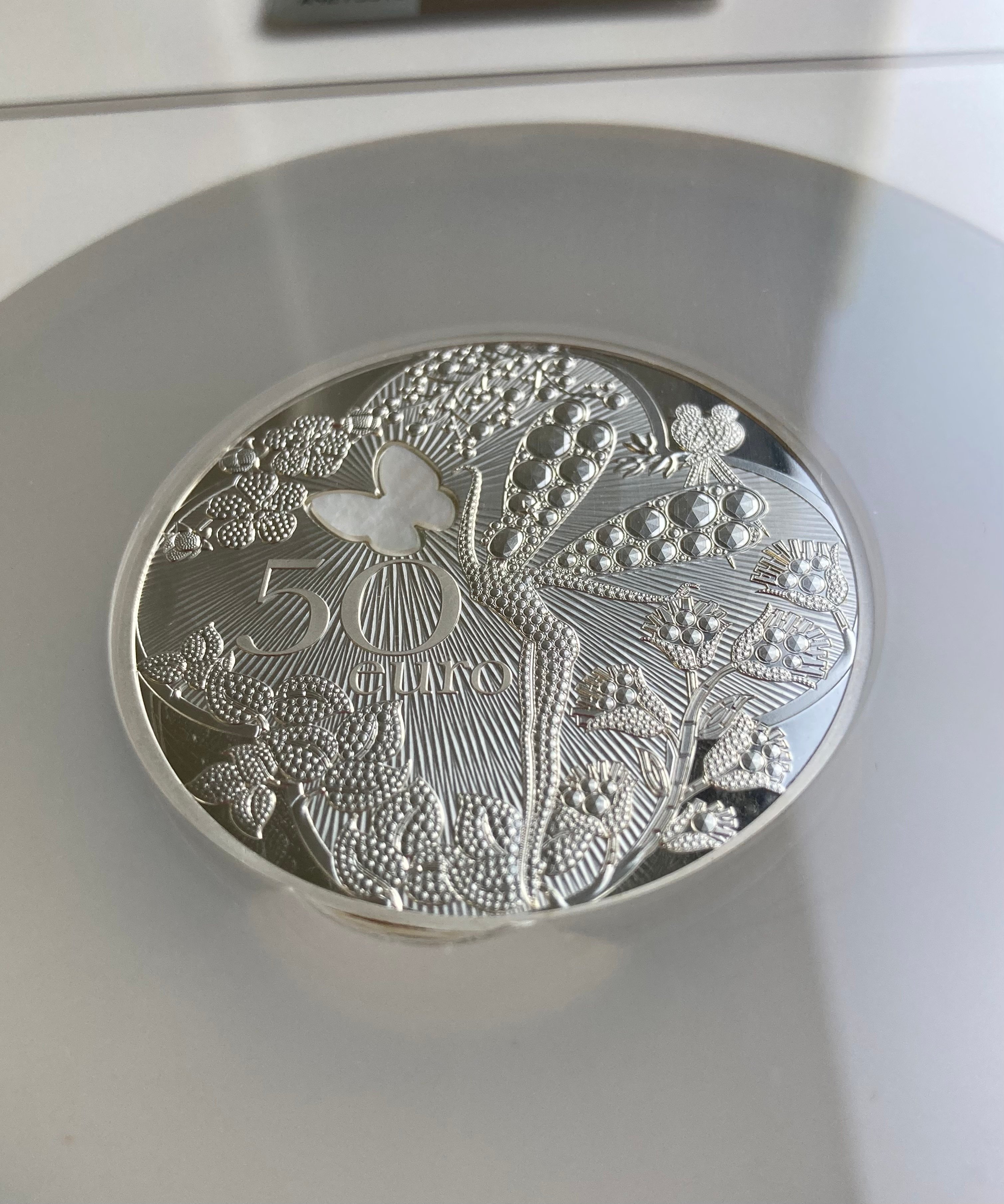 ヴァンクリーフ＆アーペル フランス パリ造幣局 5オンス銀貨 NGC鑑定