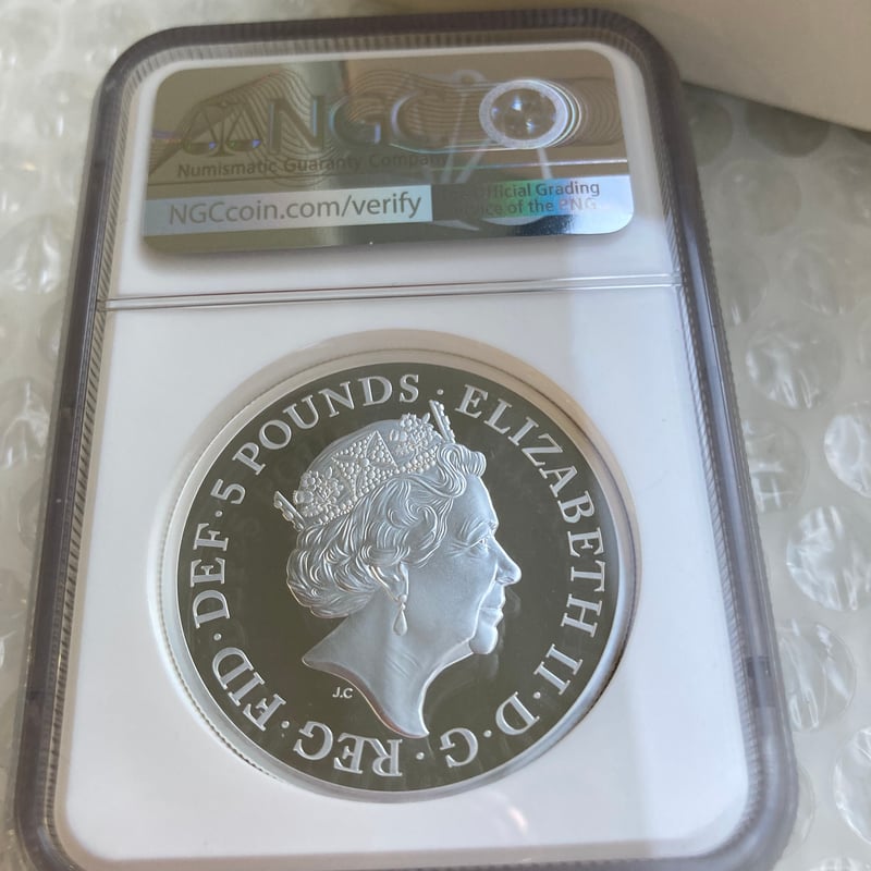 2oz・最高評価】 NGC鑑定PF70 2オンス銀貨 ロイヤルミント 2022年