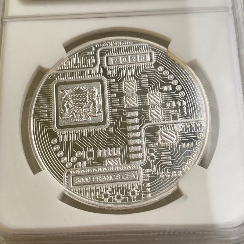 NGC鑑定PF69】 ビットコイン プルーフ版 チャド共和国 CFAフラン 1