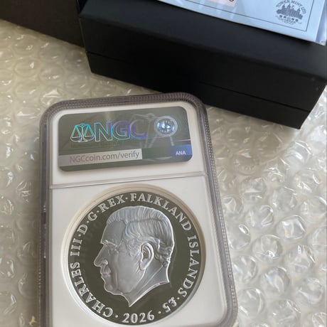 【枚数レア】 2oz・NGC鑑定PF70+FR 2026年 フォークランド諸島 ウナとライオン 2オンス銀貨 シルバー プルーフコイン イギリス Falkland Una Lion