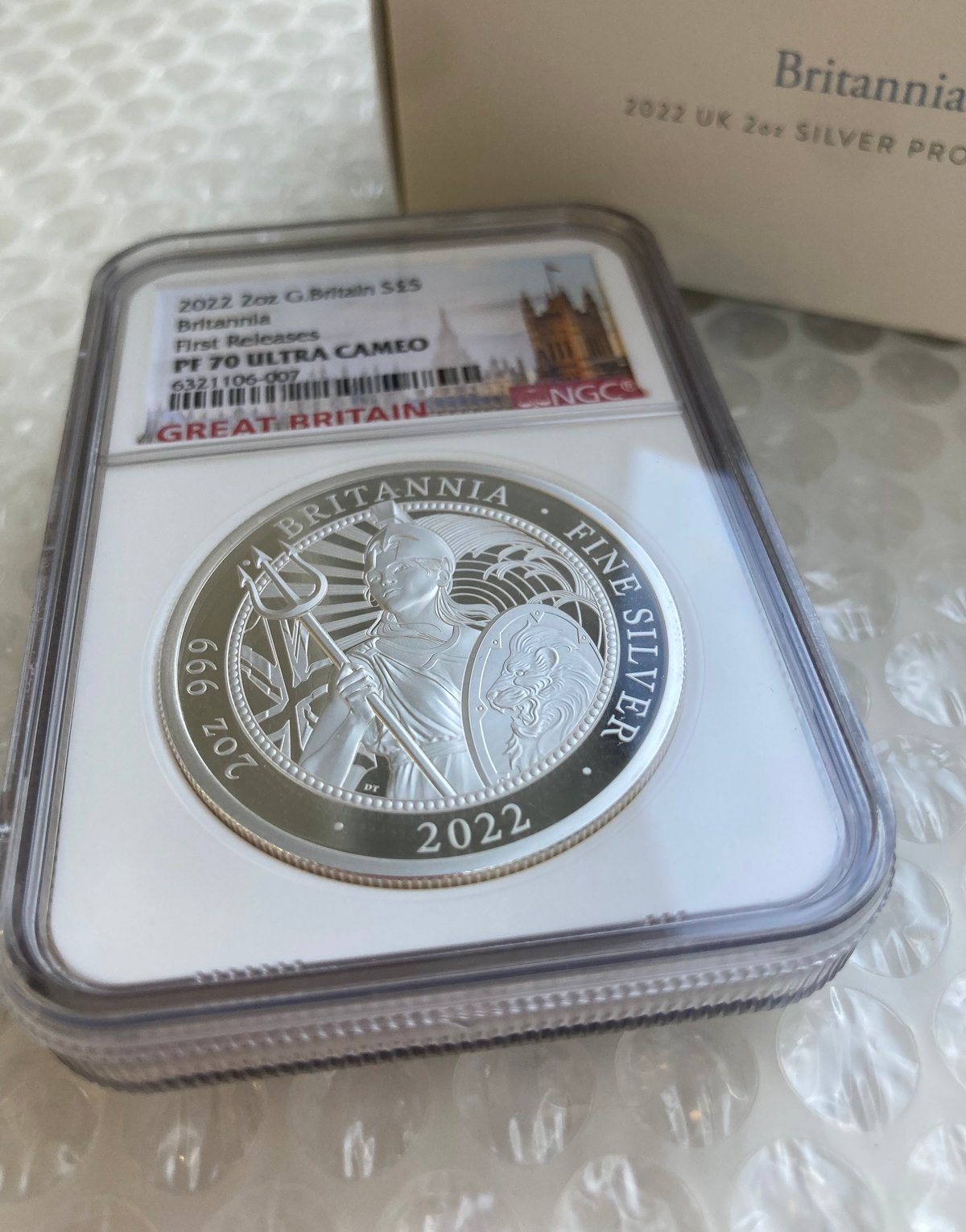 2oz・最高評価】 NGC鑑定PF70 2オンス銀貨 ロイヤルミント 2022年