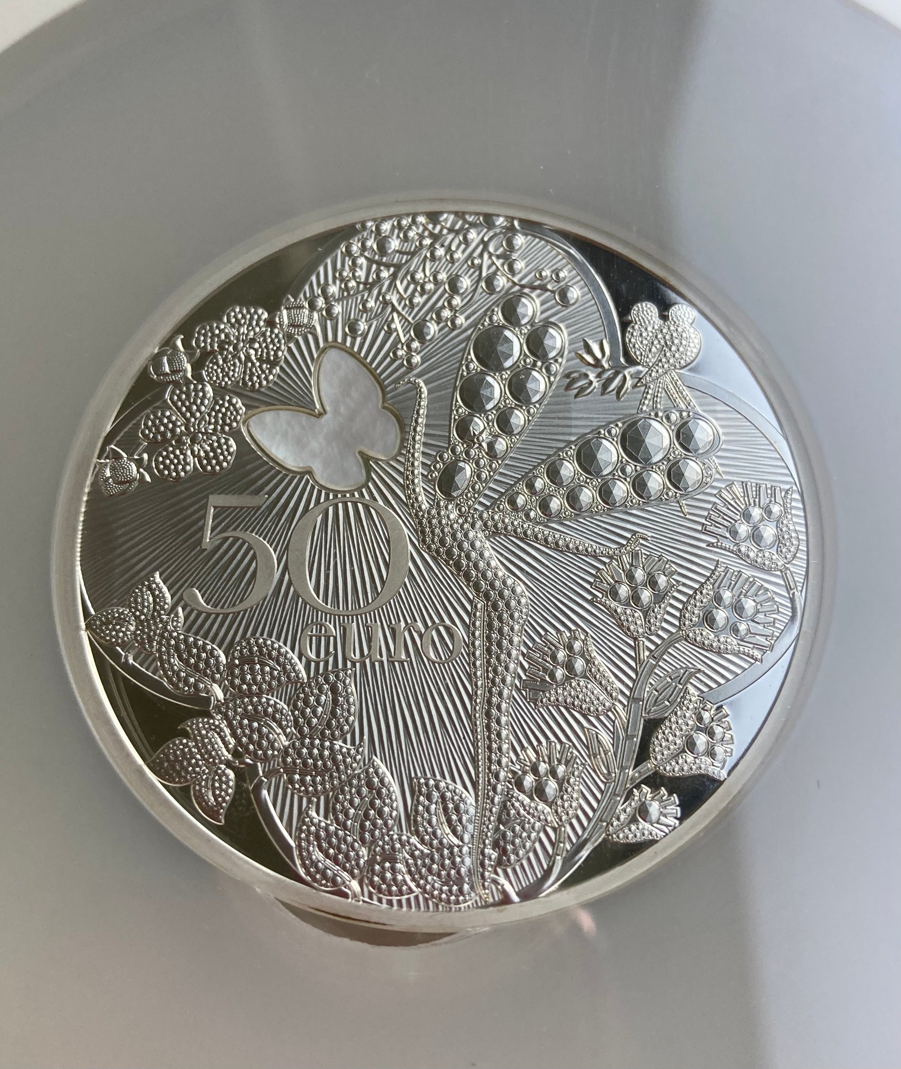 ヴァンクリーフ＆アーペル フランス パリ造幣局 5オンス銀貨 NGC鑑定