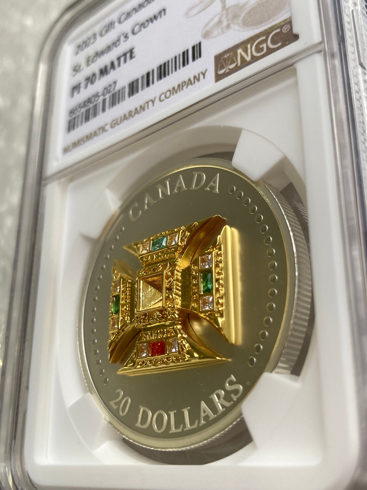 NGC鑑定PF70 カナダ造幣局 聖エドワード王冠・クラウン銀貨 2023年