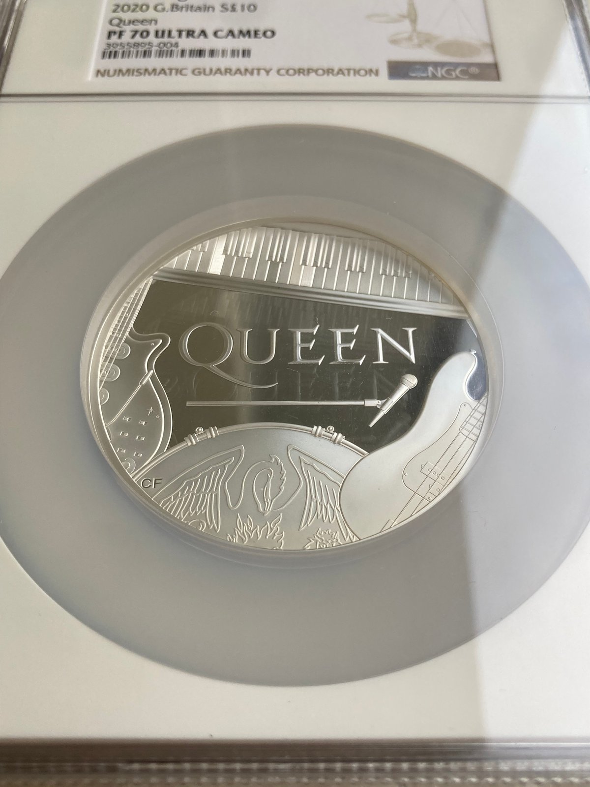 2020 Queen Music Legends 10ポンド 銀貨 NGC NGC鑑定PF70・5oz】 QUEEN ミュージック・レジェンド クイーン 5オンス