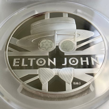 【PCGS鑑定PR69】エルトンジョン 5オンス 10ポンド銀貨 プルーフコイン シルバー 2020年 英国 イギリス ロイヤルミント elton john royal mint