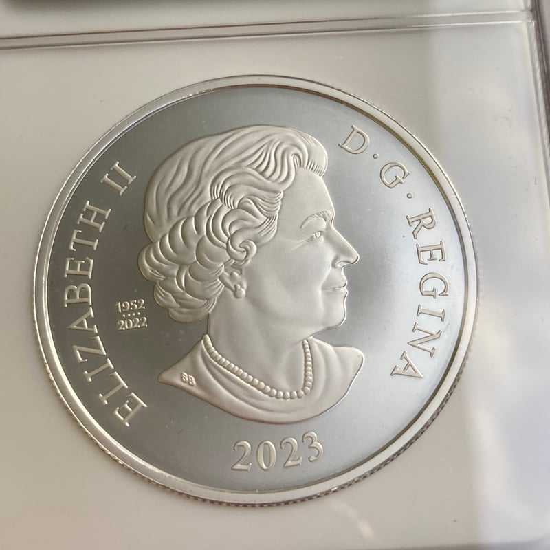 NGC鑑定PF70 カナダ造幣局 聖エドワード王冠・クラウン銀貨 2023年