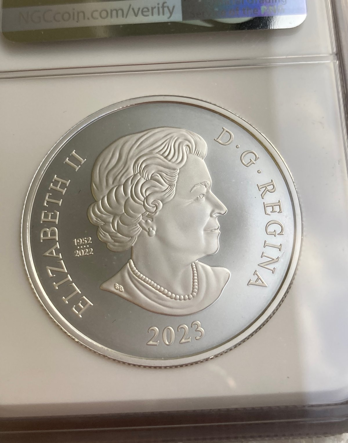 NGC鑑定PF70 カナダ造幣局 聖エドワード王冠・クラウン銀貨 2023年