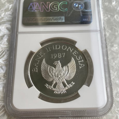 WWF世界野生生物基金記念シリーズ 1987年 インドネシア イノシシ NGC鑑定PF67 10000ルピー銀貨 シルバー プルーフコイン Indonesia Wild Boar