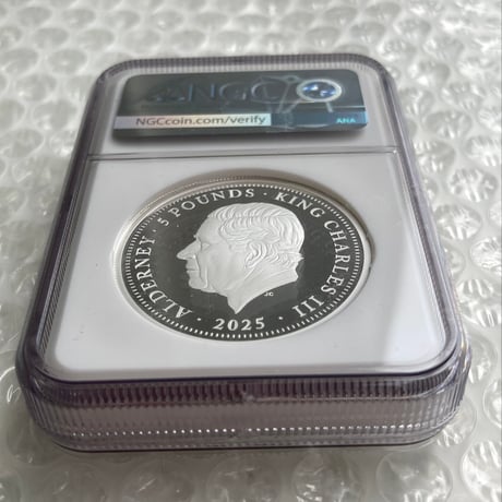 【2oz・FDI・UHR・COA用紙あり】 NGC鑑定PF70+発行即日鑑定 ウナとライオン 2025年 イギリス領オルダニー島 ウルトラハイレリーフ 2オンス銀貨 シルバー プルーフコイン
