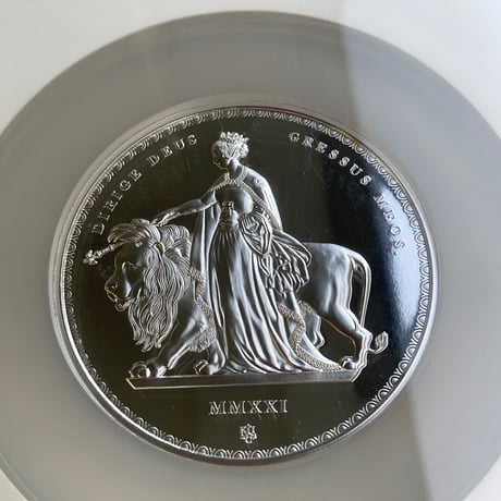 発行即日鑑定・FDI NGC鑑定PF69 5オンス銀貨 ウナとライオン イギリス領セントヘレナ造幣局 マスターピース版 2021 シルバープルーフコイン