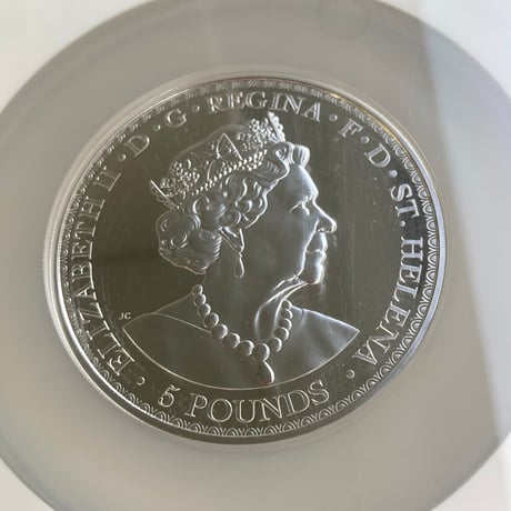 発行即日鑑定・FDI NGC鑑定PF69 5オンス銀貨 ウナとライオン イギリス領セントヘレナ造幣局 マスターピース版 2021 シルバープルーフコイン