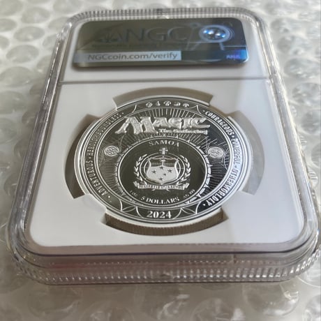 【※箱ケースあり】MTG公式 ブラックロータス ベータ版 マジックザギャザリング NGC鑑定PF70 サモア 1オンス銀貨 シルバー プルーフコイン Black Lotus