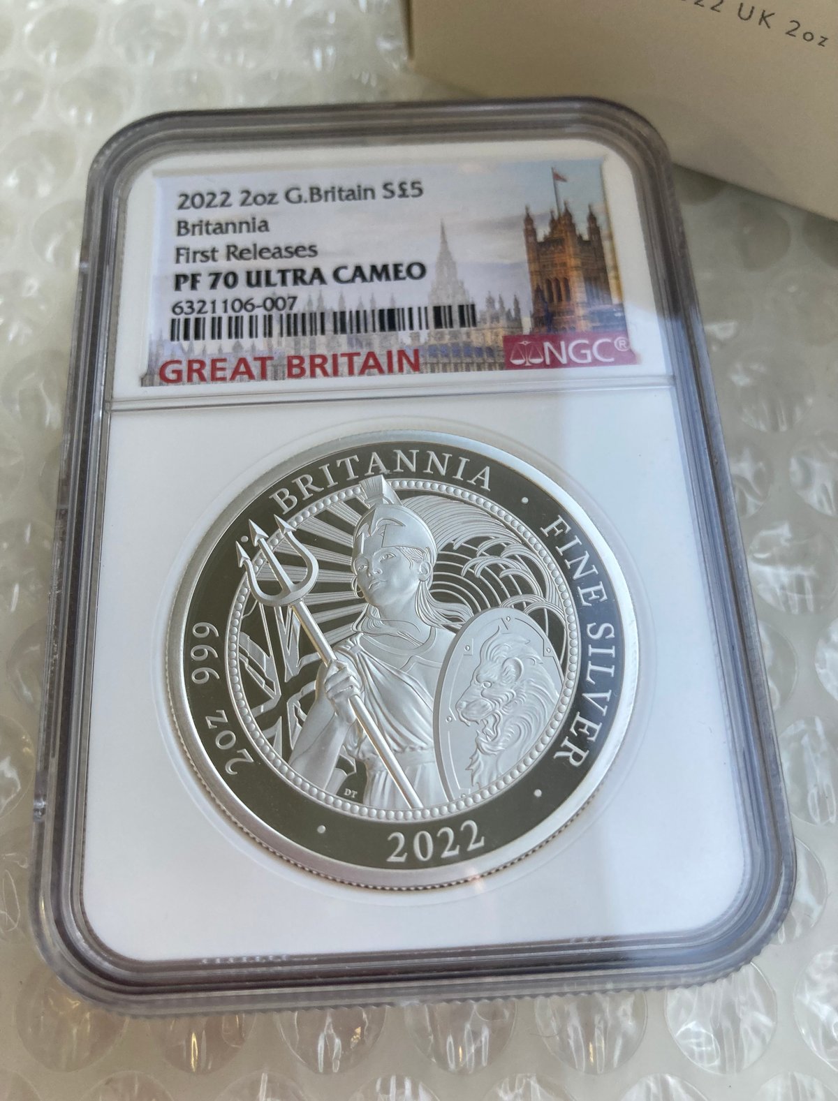 2oz・最高評価】 NGC鑑定PF70 2オンス銀貨 ロイヤルミント 2022年