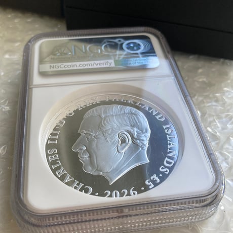 【枚数レア】 2oz・NGC鑑定PF70+FR 2026年 フォークランド諸島 ウナとライオン 2オンス銀貨 シルバー プルーフコイン イギリス Falkland Una Lion