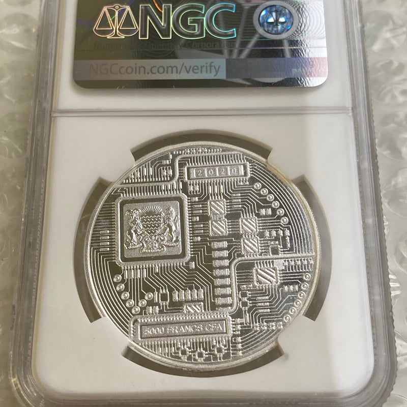 NGC鑑定PF69】 ビットコイン プルーフ版 チャド共和国 CFAフラン 1