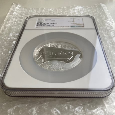 【NGC鑑定PF70・5oz】 QUEEN ミュージック・レジェンド クイーン 5オンス銀貨 10ポンド シルバープルーフコイン 英国 イギリス ロイヤルミント Royal Mint コイン本体のみ