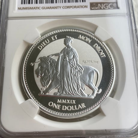 【NGC鑑定PF69】ウナとライオン 2019 イギリス領 ヴァージン諸島 1オンス 1ドル銀貨 1oz シルバーコイン リバースプルーフ 英国 BVI Una Lion