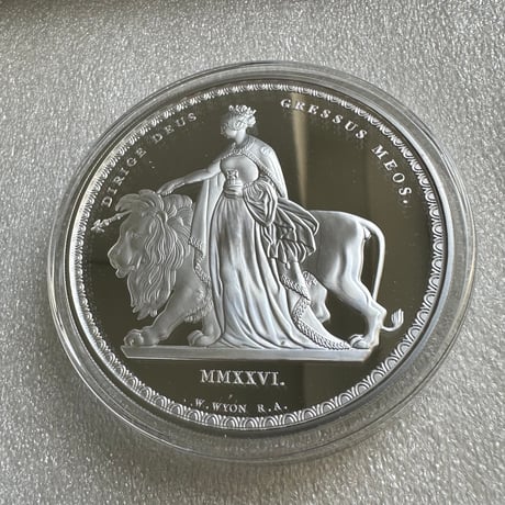 2026年 フォークランド諸島 ウナとライオン 5オンス銀貨 シルバー プルーフコイン イギリス 英国 ウィリアム・ワイオンデザイン Falklands Wyon's Una & the Lion