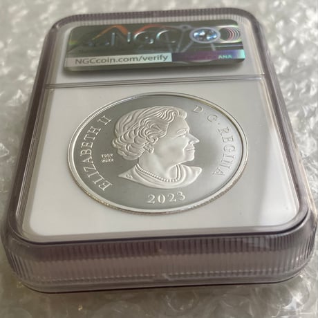 NGC鑑定PF70 カナダ造幣局 聖エドワード王冠・クラウン銀貨 2023年 マットプルーフシルバーコイン 20ドル ロイヤル カナディアンミント エリザベス女王ラベル