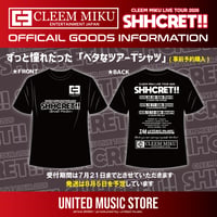 【GOODS】CLEEM MIKU ベタなツアーTシャツ