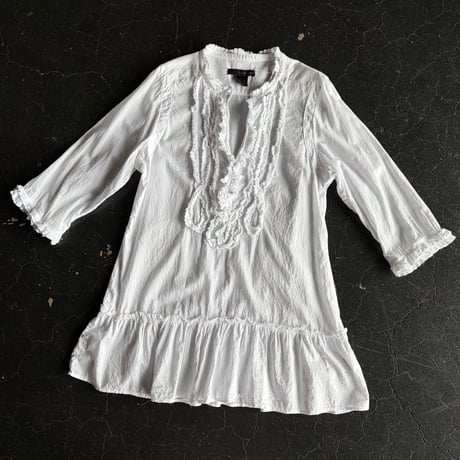 COTTON FRILL SHIRT [S-4582]