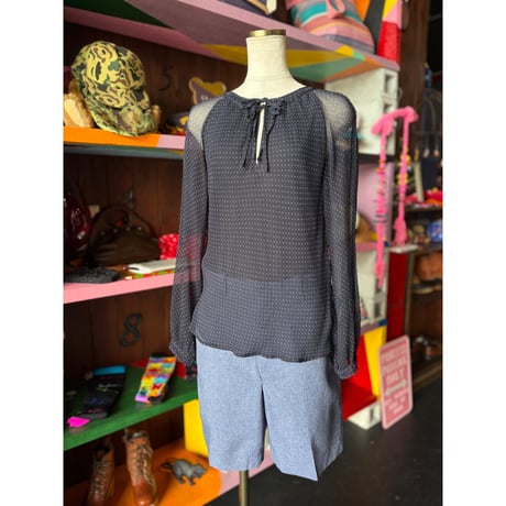 DOT SHEER BLOUSE [S-4925]