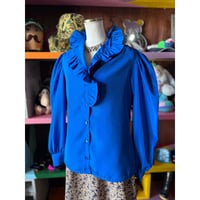 80’S FRILL PUFFSLEEVE BLOUSE [S-0311]