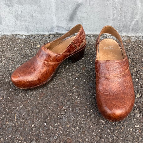 Dansko FLOWER LEATHER SABOT 24.0-24.5cm [S-4503]