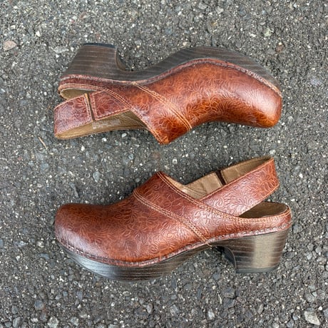 Dansko FLOWER LEATHER SABOT 24.0-24.5cm [S-4503]