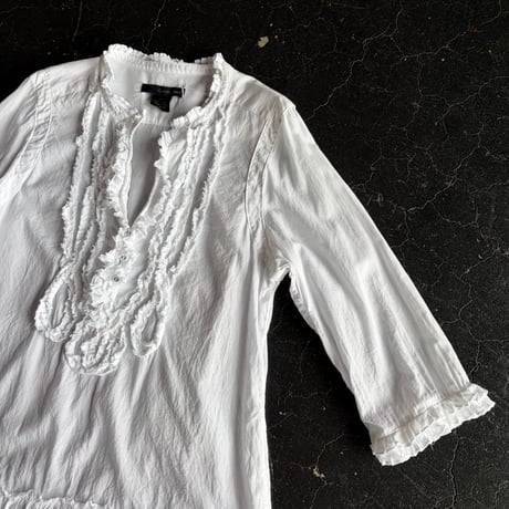 COTTON FRILL SHIRT [S-4582]