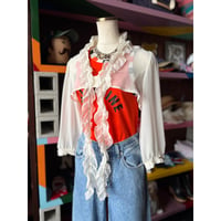 SHEER FRILL SLEEVE [S-4751]