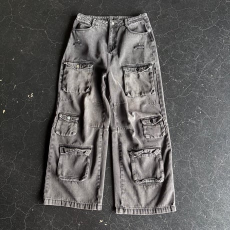 POCKET DESIGN DENIM PANTS [S-4809]