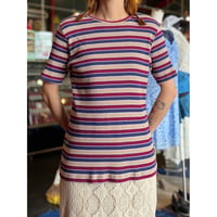 BORDER COTTON LIB TEE [S-4356]
