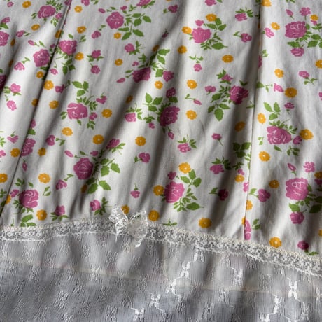 60’S FLOWER LINGERIE DRESS [S-4575]