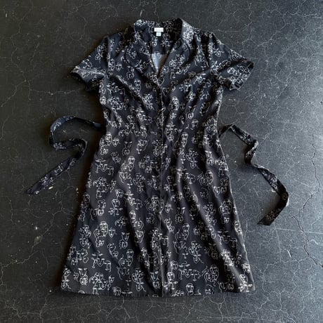 FACE PRINT SHIRT DRESS [S-4243]