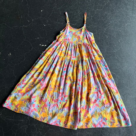 COLORFUL LEAF CAMISOLE DRESS [S-4426]