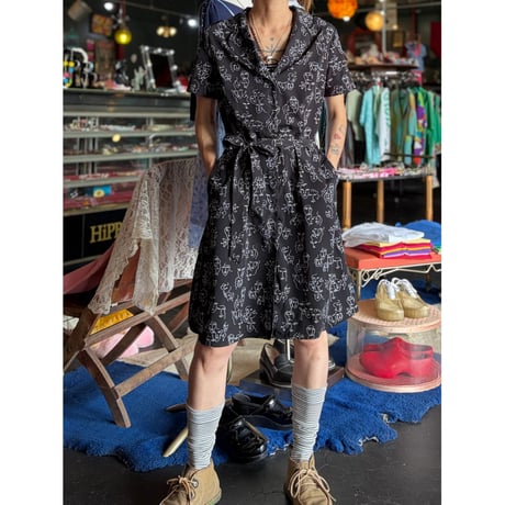 FACE PRINT SHIRT DRESS [S-4243]