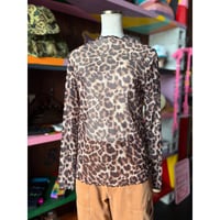 LEOPARD  SHEER TOPS [S-4878]