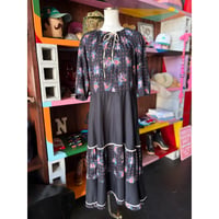 70'S FLOWER TIERED DRESS [S-4806]