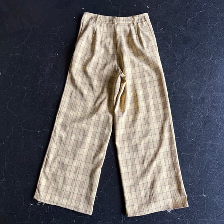 CHECK SLIT DESIGN PANTS [S-4509]