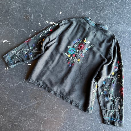 EMBROIDERY SILK JACKET [S-5020]