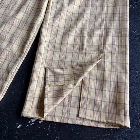 CHECK SLIT DESIGN PANTS [S-4509]