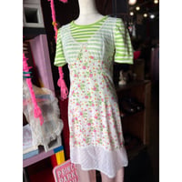 60’S FLOWER LINGERIE DRESS [S-4575]