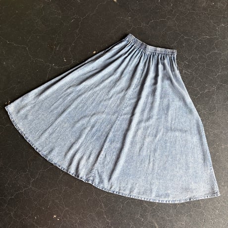 CHEMICAL DENIM LONG SKIRT [S-4156]