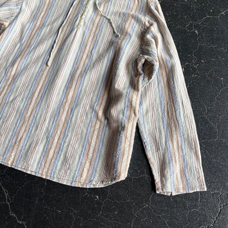 STRIPE HOODIE COTTON SHIRT [S-4791]