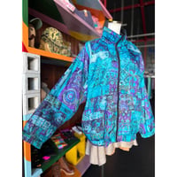 ABSTRACT PATTERN NYLON BLOUSON [S-5068]