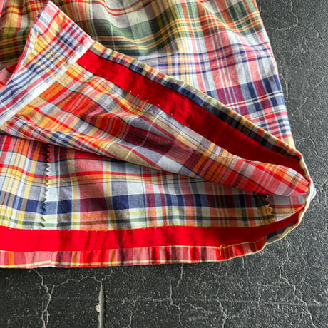 50-60'S CHECK COTTON DRESS [S-4506]